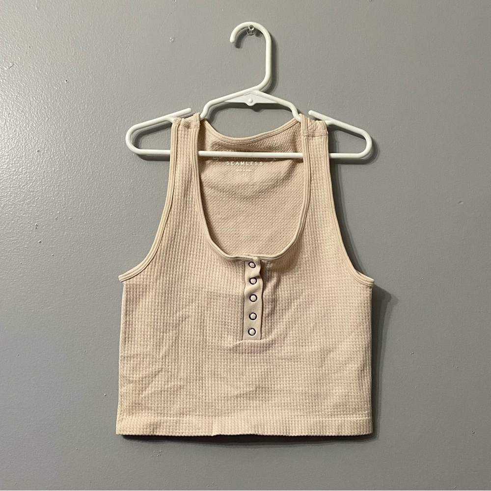 Textured Crop Tank Top